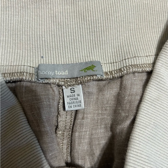 Horny Toad 100% Linen size S pull on High Low Skirt 1 cargo pocket gray - Picture 3 of 9